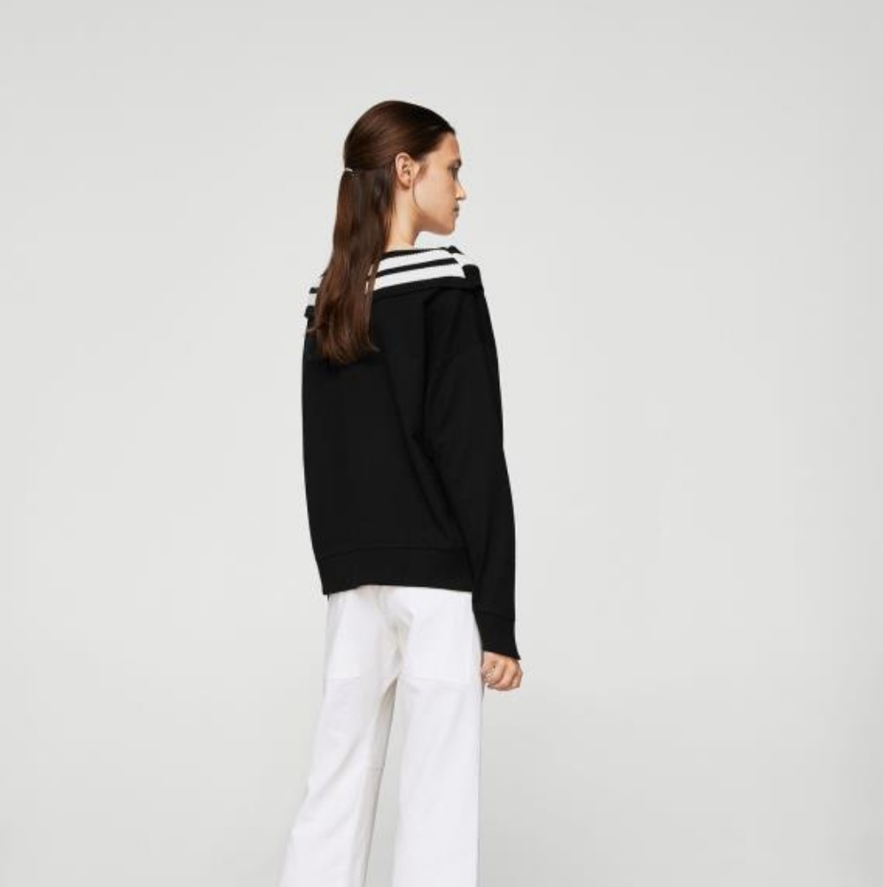 Mango Contrast Panels Sweatshirt - Picture 3 of 8
